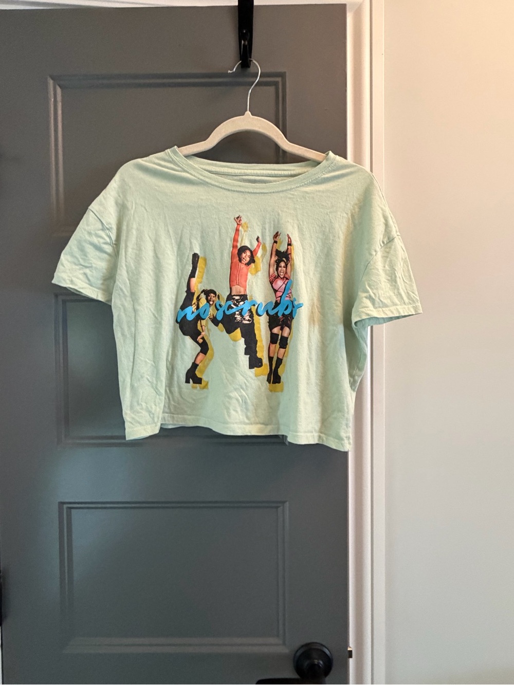 TLC Mint Cropped Graphic Tee with Dancers